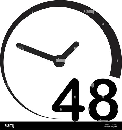 48 Hour Clock Stock Vector Images Alamy