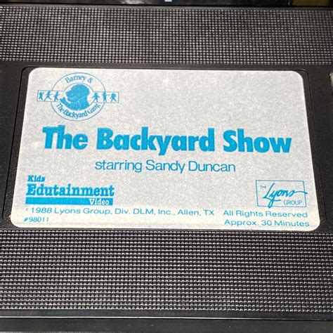 Barney The Backyard Show Vhs 1988 Lyons Group Starring Sandy Duncan