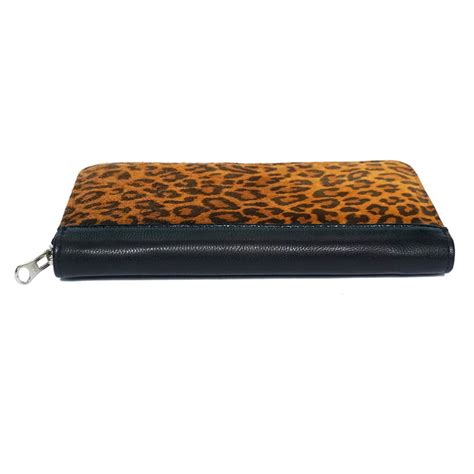 Leopard Print Leather Wallet For Women Cheetah Print Leather Etsy