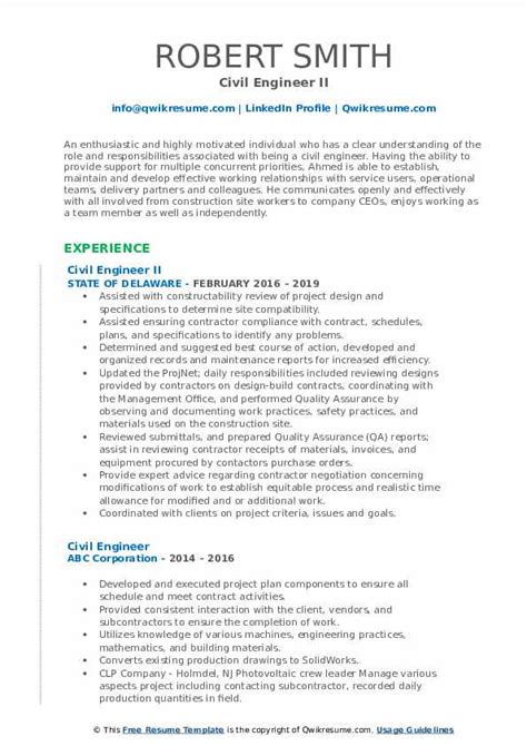 How to write civil engineer resume. Civil Engineer Resume Samples | QwikResume