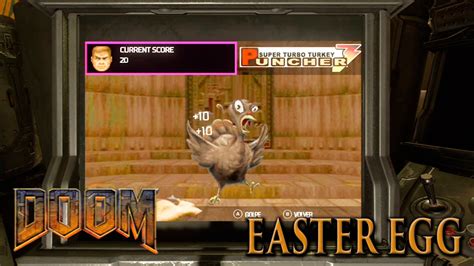 Doom 2016 - Super Turbo Turkey Puncher 3 Easter Egg - YouTube