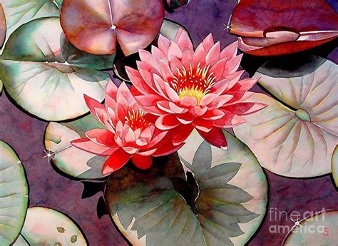 Pearls Of The Pond By Robert Hooper Watercolor Flowers Paintings