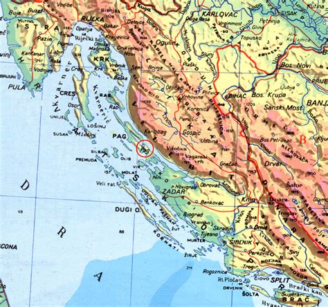 Zemljopisna Karta Hrvatske Obale Hrvatske Karta