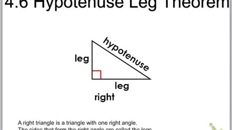 Quiz & worksheet hypotenuse leg theorem these pictures of this page are about:hypotenuse leg theorem notes. 4.6 Hypotenuse Leg Theorem - YouTube