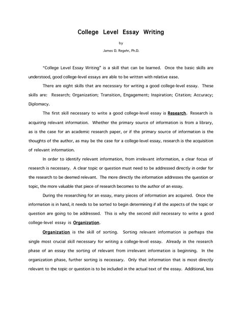 Best definition essay ghostwriting for. Impressive How To Write A College Level Essay ~ Thatsnotus