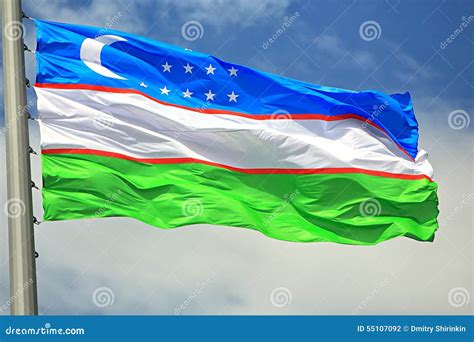 Flag of Uzbekistan stock photo. Image of patriotic, unity - 55107092