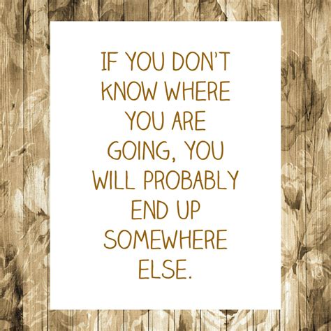 If You Dont Know Where You Are Going You Will Probably End Up