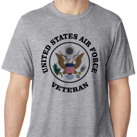 United States Air Force Veteran Grey Performance T Shirt