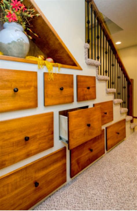 Under Stairs Drawer Space Staircase Storage Home Remodeling
