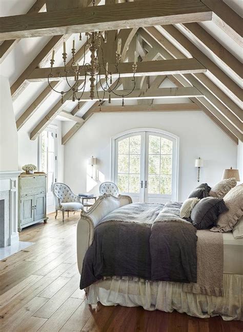 The architectural ceiling structure holds ambient recessed lighting and is a vaulted ceiling flanked by large windows can create a stunning focal point looking out over a beautiful nature scene or garden. Interior Design Must: French Country Bed Picks | Kathy Kuo ...
