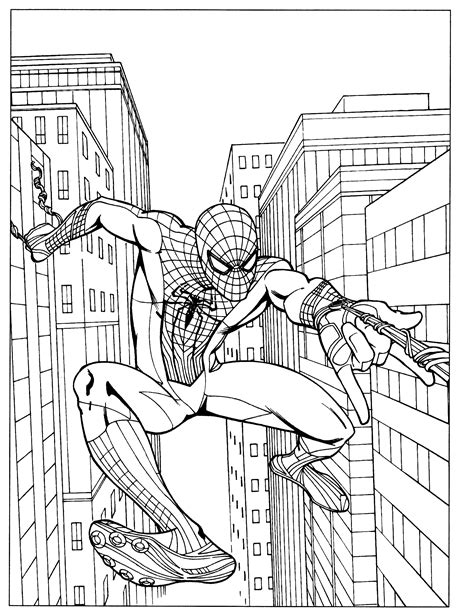 Drawing Spiderman #78663 (Superheroes) – Printable coloring pages