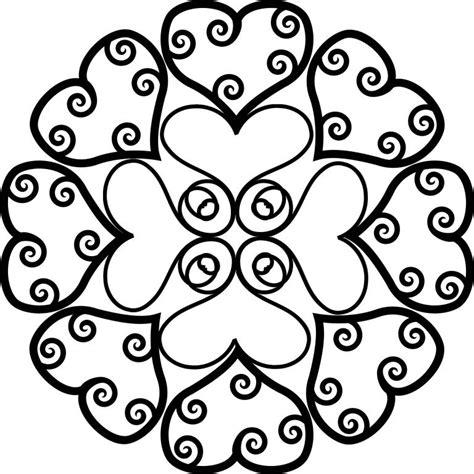 Druckvorlagen mit herzen für alle verliebten. Muttertag Mandala Herz & Ornament Ausmalen | Ausmalen ...