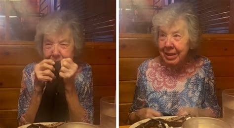 Vovó Comemora 84 Anos Em Seu Restaurante Favorito Se Emociona Quando Os Garçons Dão Parabéns