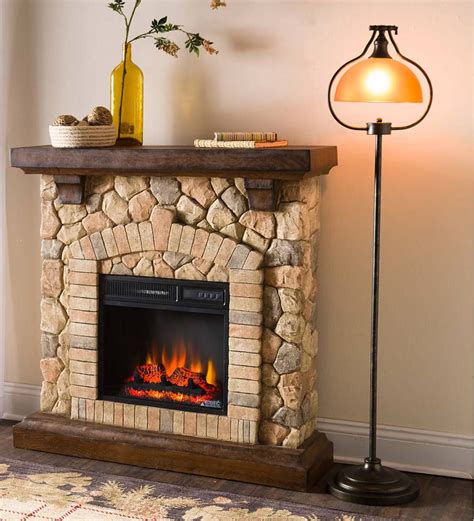 The ivation infrared quartz fireplace heater combines economical space heating with the cozy ambience of a real fireplace. Stacked Stone Electric Infrared Quartz Fireplace Heater ...