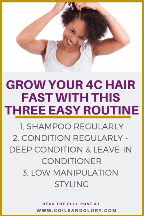 Grow Natural 4c Hair Fast With These Three Simple Routine Coils And Glory