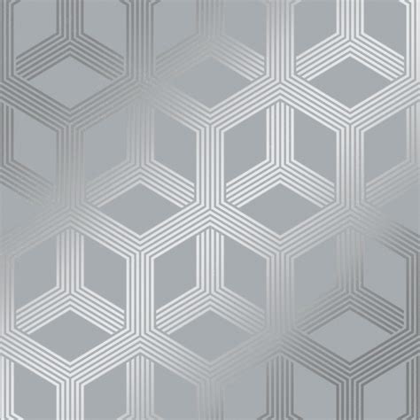The great collection of wallpaper with gray geometric designs for desktop, laptop and mobiles. Hexa Geometric Wallpaper Grey, Silver - Wallpaper from I ...