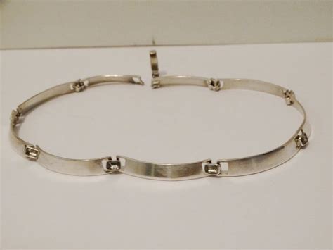 Next, run the piece under warm water and dry with a clean cloth. Solid Sterling Silver Choker Necklace With Clear Stones ...