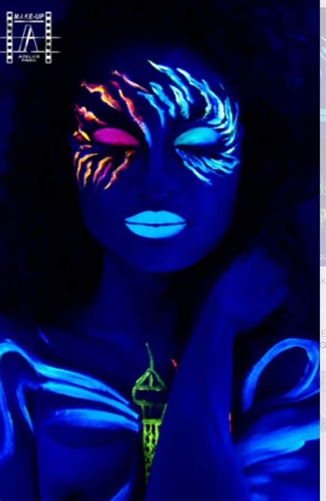 Glow In The Dark Makeup Neon Face Paint Neon Photography Glow Face Paint