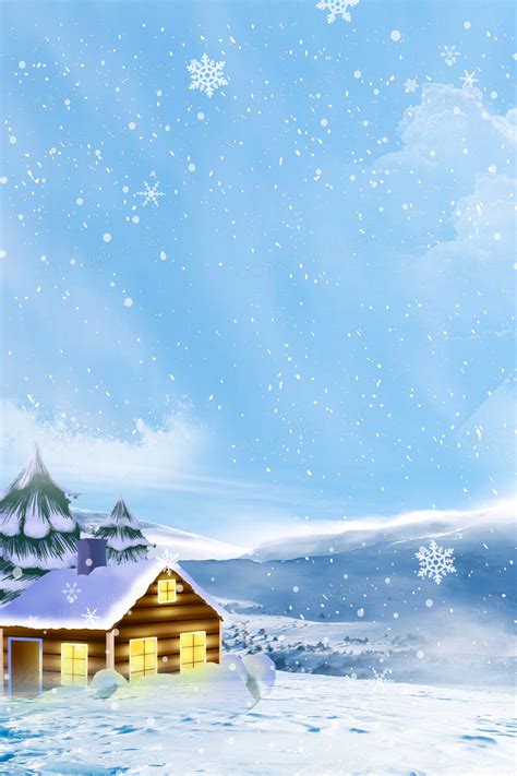 冬季冬至卡通背景背景图片素材免费下载熊猫办公