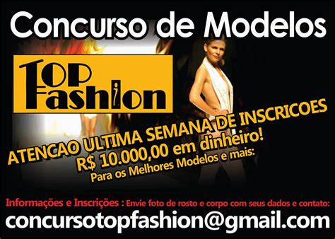 Revista No Embalo Ltima Semana Inscri Es Concurso De Modelos Top Fashion