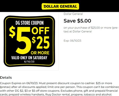 $5 off $25 Saturday at Dollar General #dollargeneral | The Coupons App®