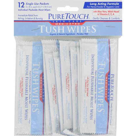 Puretouch Skin Care Medicated Tush Wipes Packets Top Skin Care