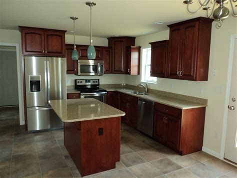 Don't forget to download this kitchen floor ideas with cherry cabinets for your home improvement reference, and view full page gallery as well. Maple Cabinetry with Cherry Blossom Stain paired with a ...