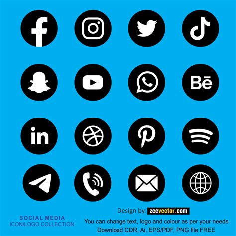 Free Vector Social Media Icons Circle