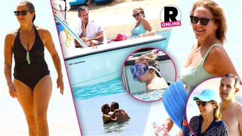 Frisky In The Water See Photos Of Katie Couric Flaunting Her Beach Body In Barbados Where