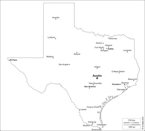 Geography Blog Texas Outline Maps