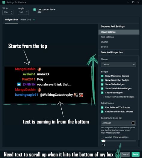 Turn the screen to landscape mode. Streamlabs OBS Chat Widget CSS help pls : Twitch