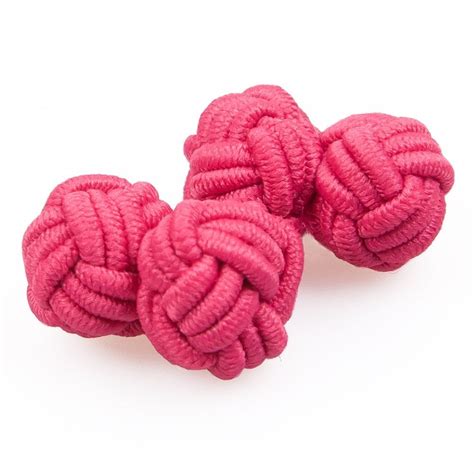 Knot Hot Pink Cufflinks