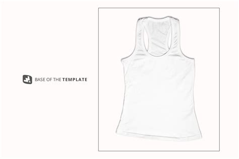 Top View Female Tank Top Mockup Design Cuts