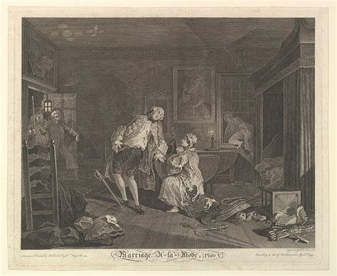 Marriage A La Mode Plate V Drawing By After William Hogarth Fine Art