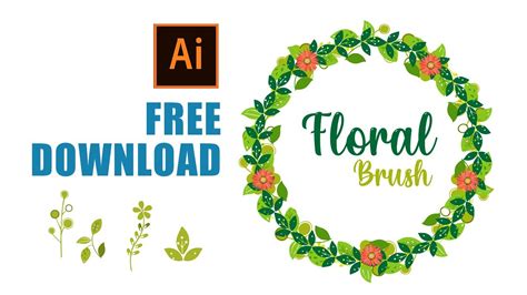 Create Floral Brushes In Adobe Illustrator Free Download Youtube