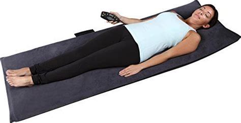 Relaxzen 60 290804 10 Motor Massage Mat With Heat And Removable Cover And Pillow Gray Shiatsu
