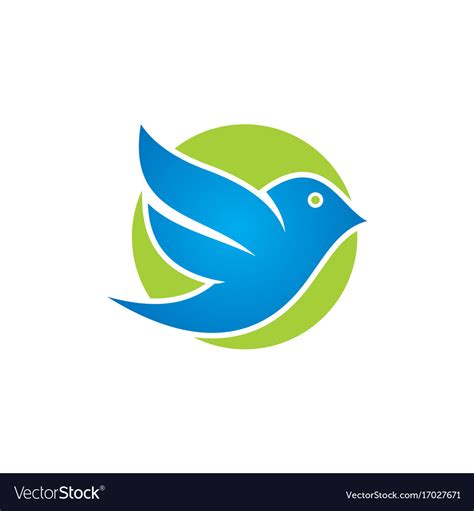 Bird Flying Icon Logo Royalty Free Vector Image