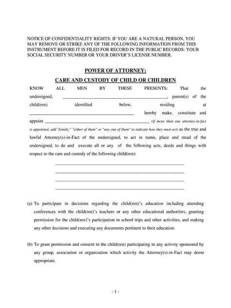 Medical Power Of Attorney For Child Fill Out And Sign Online Dochub