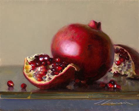 Pomegranate Jeffrey T Larson Oil On Canvas Pomegranate Art Still