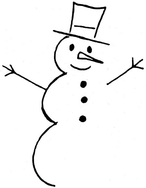 Snowman Outline Clipart Best