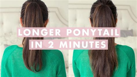 Longer Ponytail In 2 Minutes Youtube