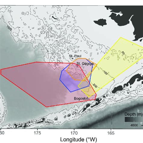 Southeastern Bering Sea Showing Bogoslof Island And The Pribilof