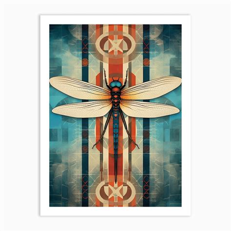 Dragonfly Geometric 5 Art Print By Dragonfly Dreams Fy