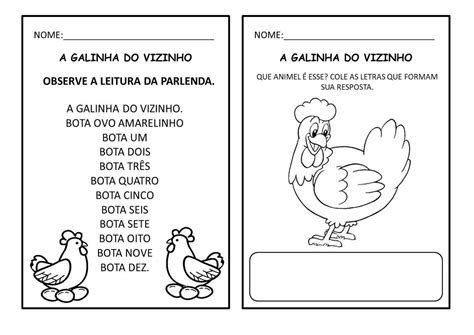 Parlenda A Galinha Do Vizinho Para Imprimir