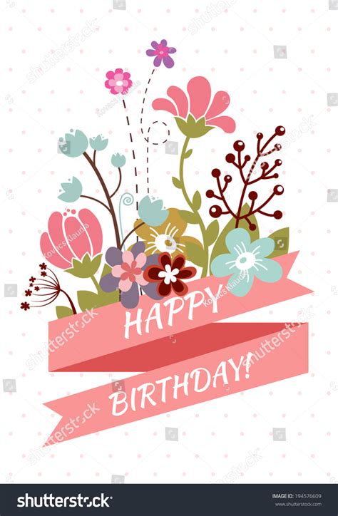 If you plan a birthday party for your child, check the invitations off look through the gallery to find beautifully crafted birthday invitation cards for kids of any age. Happy Birthday Greeting Card Beautiful Vintage Stock ...