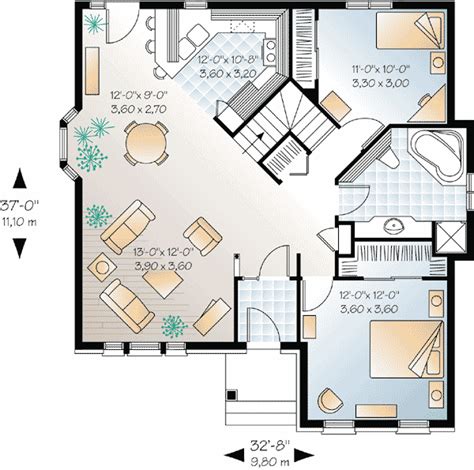 Open concept floor plans & house plans. Small House Plan with Open Floor Plan - 21210DR ...
