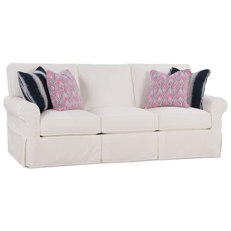 They will be used in a more casual setting this time around so first things first, a pit stop at my workroom for a slipcover… Rowe Easton P275-003 Casual Sofa with Slipcover | Baer's ...