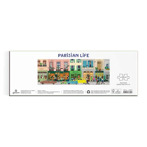 Parisian Life 1000 Piece Panoramic Puzzle Galison