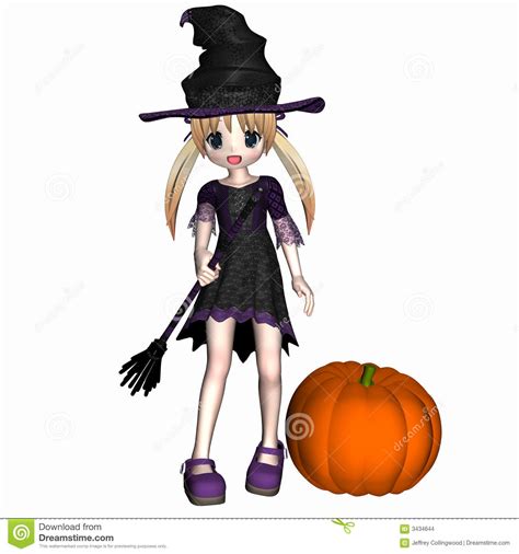 Anime Witch 1 Stock Illustration Illustration Of Dark