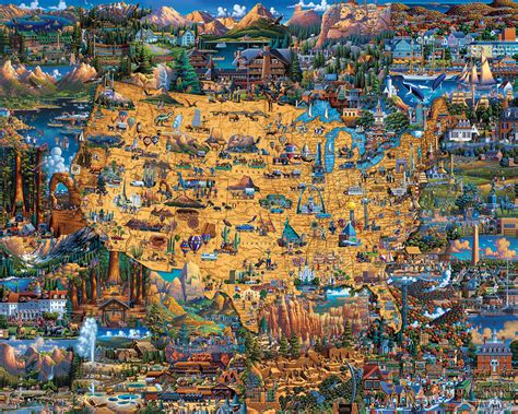 national parks 500 pieces dowdle folk art puzzle warehouse